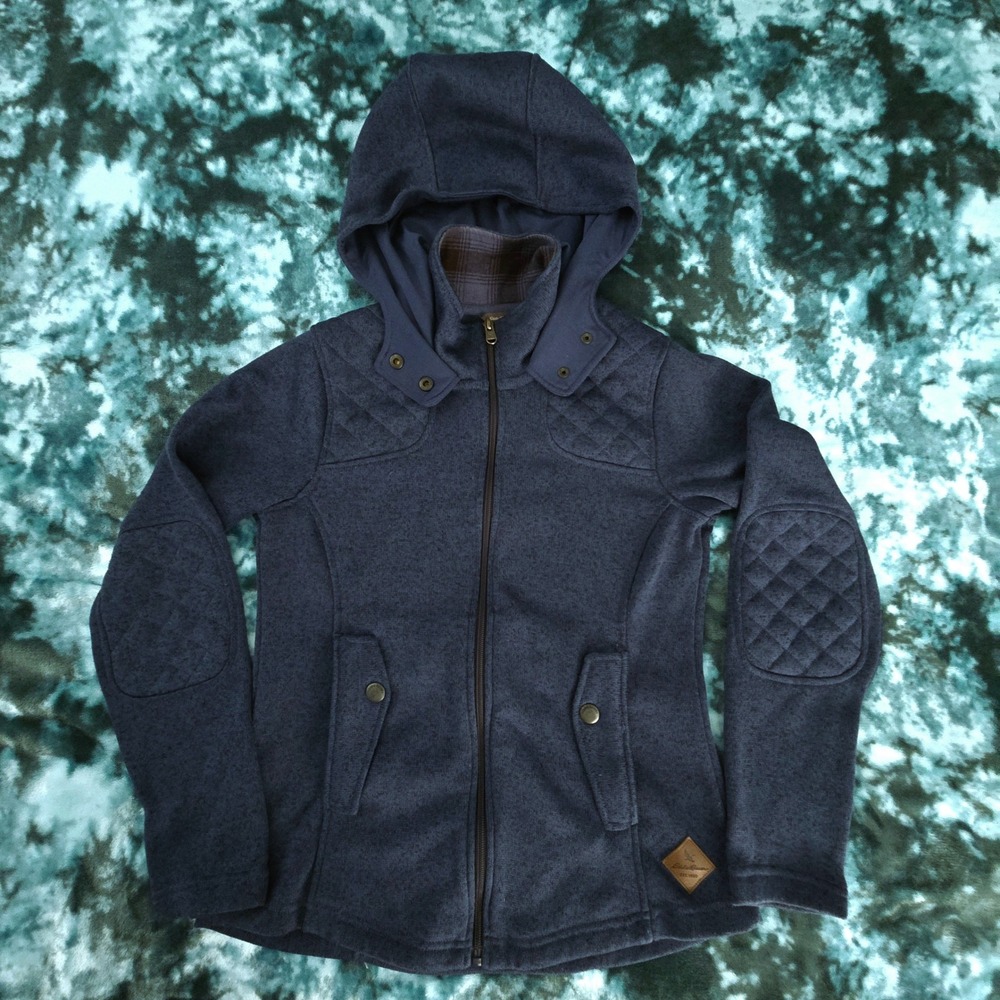Eddie Bauer Full-zip Hooded Quilted Fleece Jacket Women's Size S